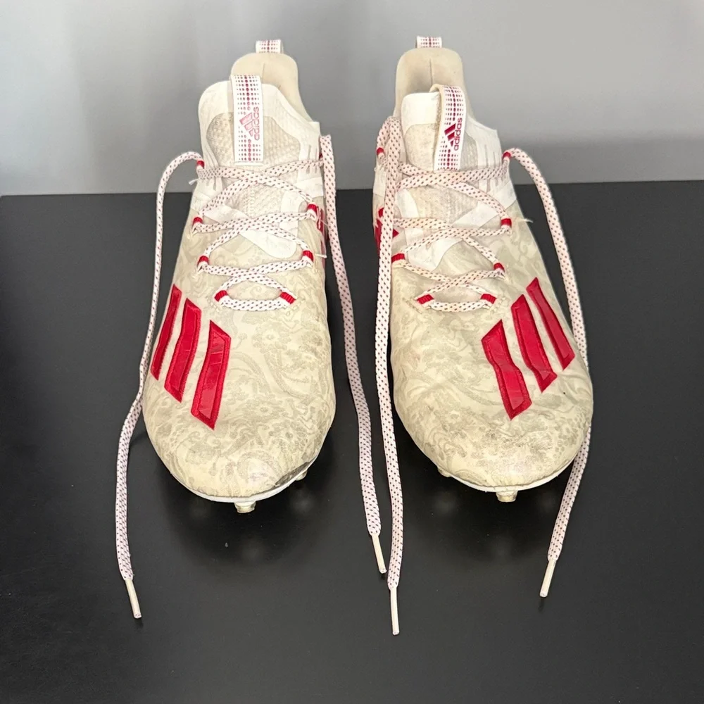 Adidas Cream and Red Football Cleats